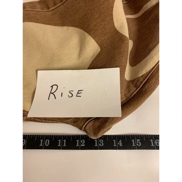 Womens Jeans Size XS Brown Tan Hearts Boho Twee Unique Schoolgirl - Picture 7 of 8